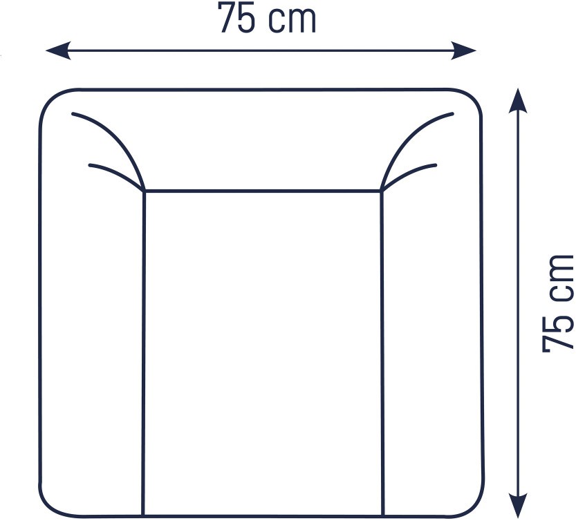 Zöllner Wickelauflage Softy Folie uni hellgrau 75x75