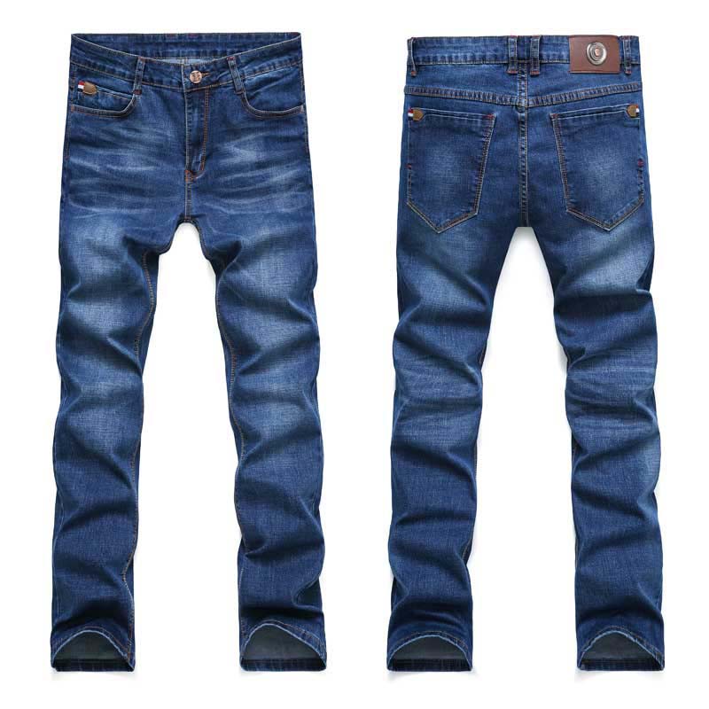 2020 Men Skinny jeans denim Vintage Casual jeans Blue Solid pants high quality Free Shipping