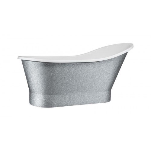 Exclusive Badewanne Silber Bade Wannen freistehende Acrylwanne Design