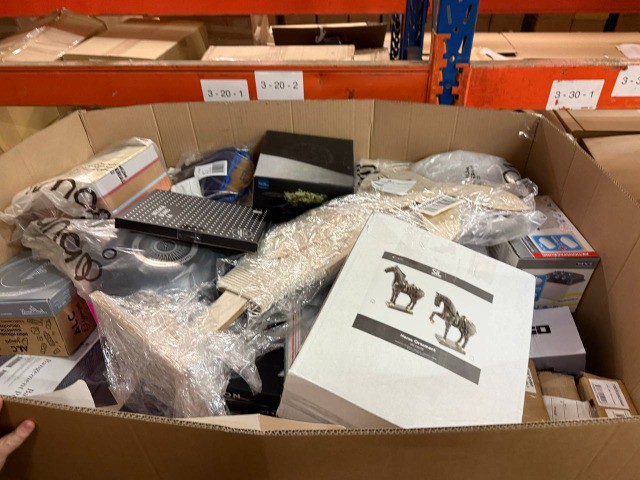 750 € – MIX-Palette P11 mit ca. 100 Stk., Haushaltsgeräte, Spielzeug, Möbel, A/B/C-Ware, ungeprüft, sofort verfügbar, Versand weltweit