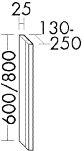 Burgbad Leuchte Sys30 PG2 Echo 600x25x140-250 Nussbaum Dekor Samt, ACEI025LF2751 ACEI025LF2751