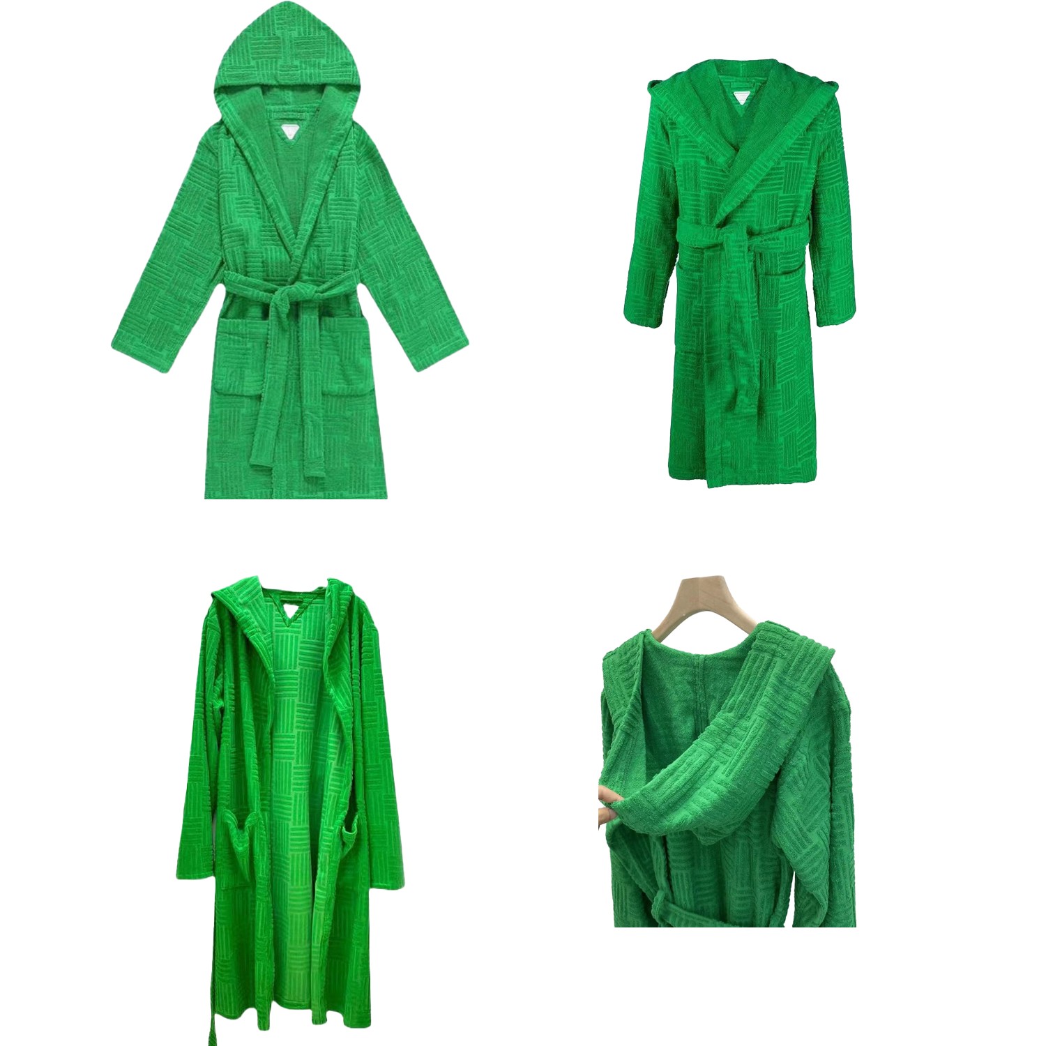 Peignoir à capuche en coton jacquard de luxe pour hommes couple marque hommes et femmes pyjama décontracté kimono peignoir chaud loungewear peign