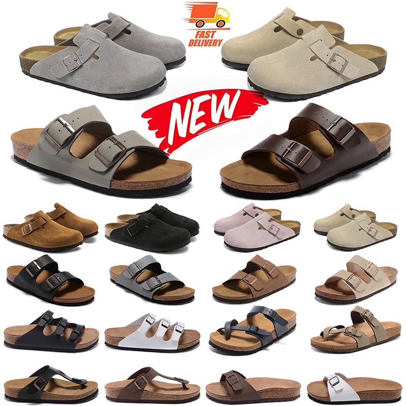2025 Top Sandales Famous Designer Femmes hommes Clogs Slides Sandales Tongs Flip Woman Man Beach Chaussures Slipper Taupe Head Tiller en liège Sa