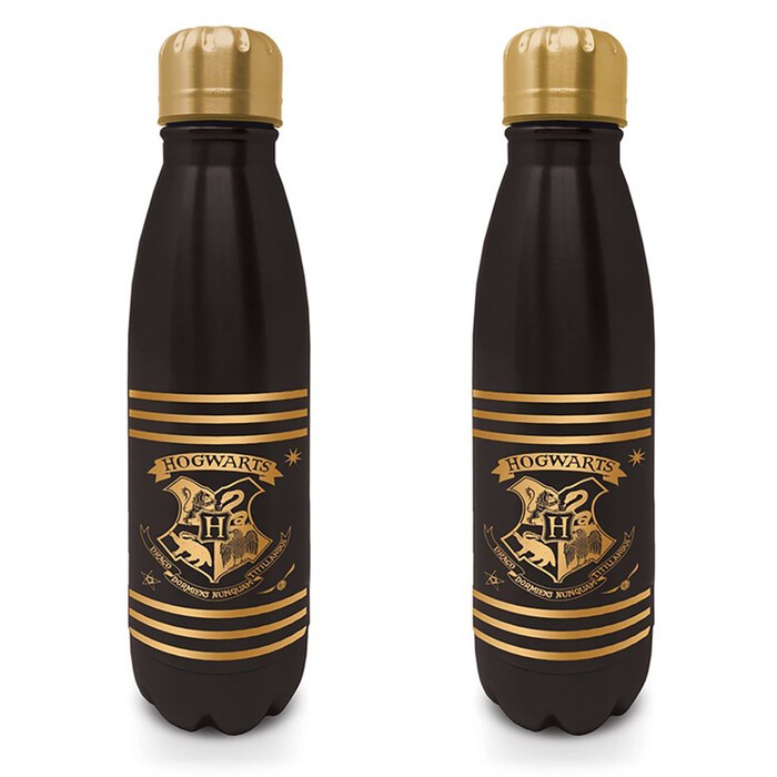 WIZARDING WORLD Trinkflasche aus Metall 1 Stück schwarz/gold