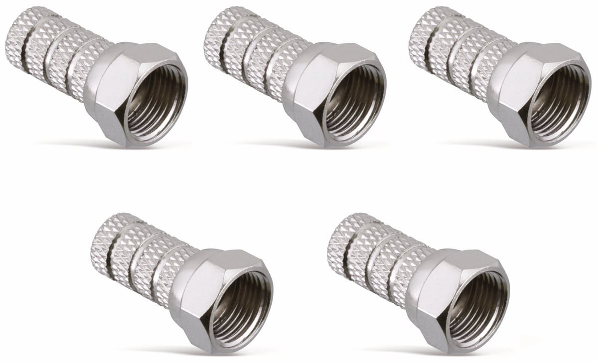 S-IMPULS F-Stecker, 7,2mm, Aufdrehmontage, 5 Stück