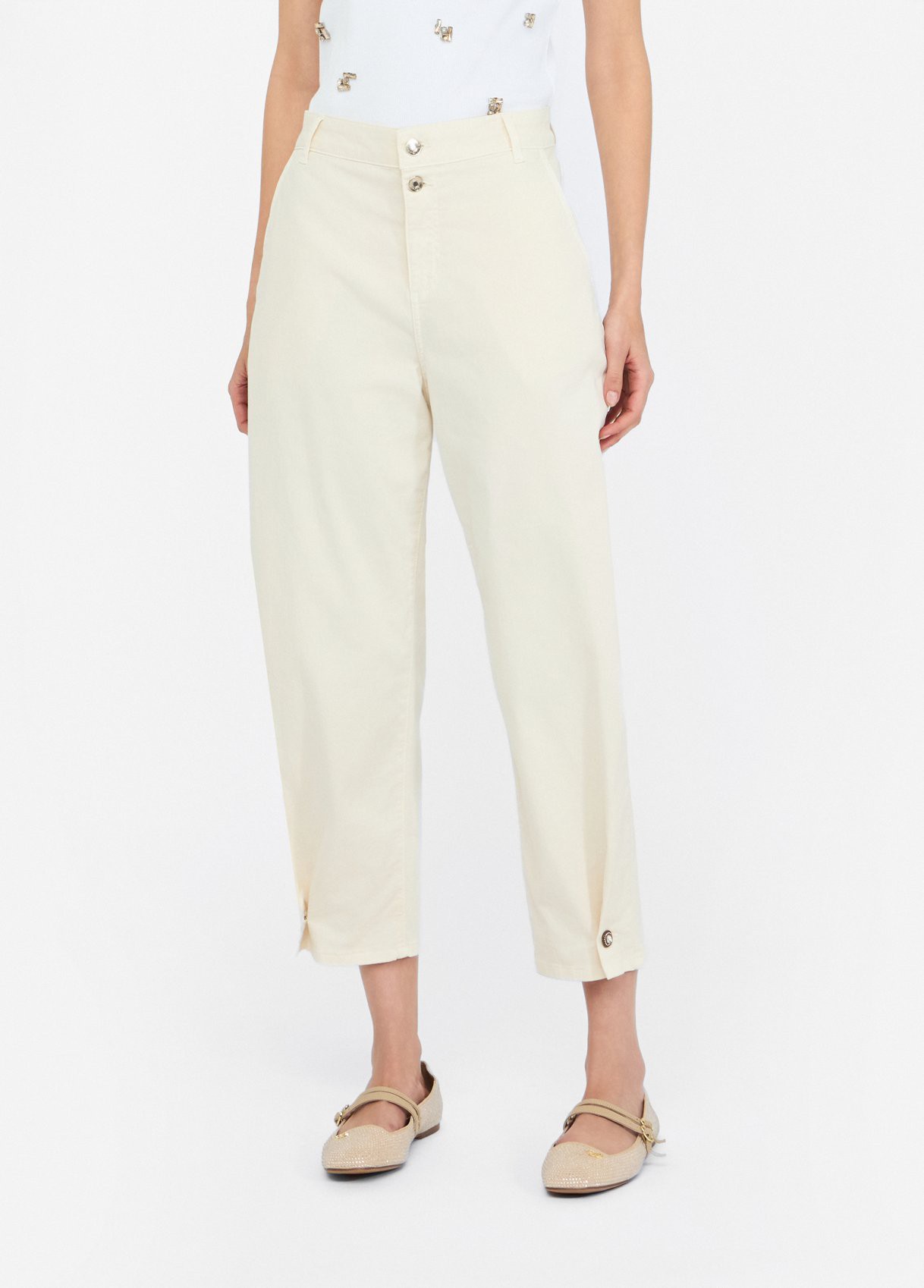 Liu Jo Pantalon Ballon Avec Bouton Bijou