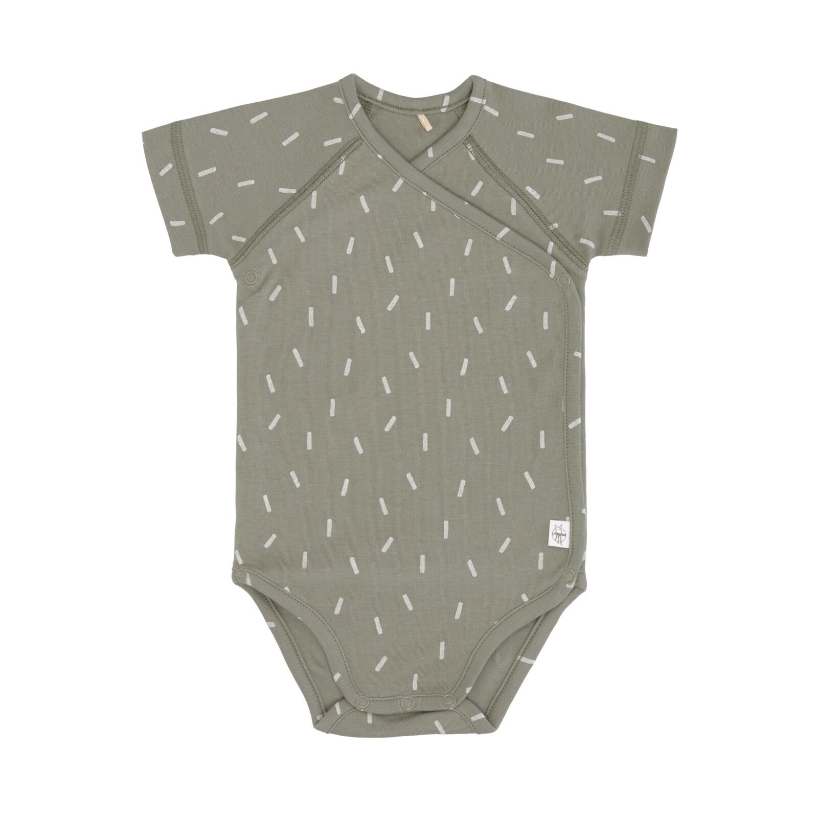 Lässig - Baby Body Kurzarm GOTS - Cozy Colors, Speckles olive Gr. 74/80 (A)