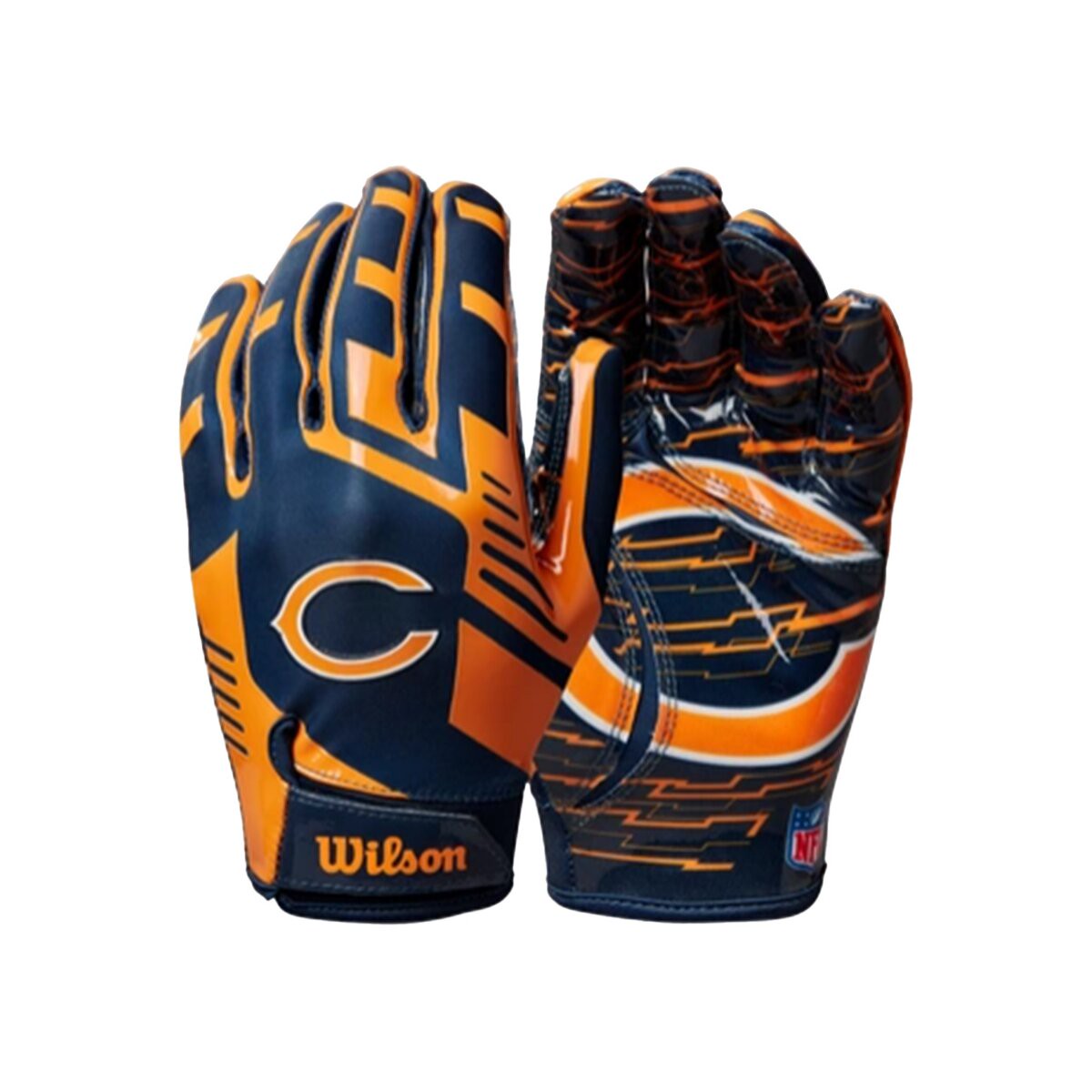 Wilson NFL Stretch Fit Adult Receiver Handschuhe - Team Chicago Bears
