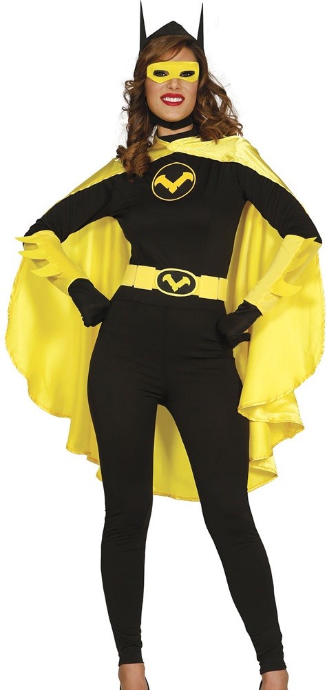 Schwarze Heldin Damenkostüm | 38 - Mehrfarbig  | Wir machen Party.de |