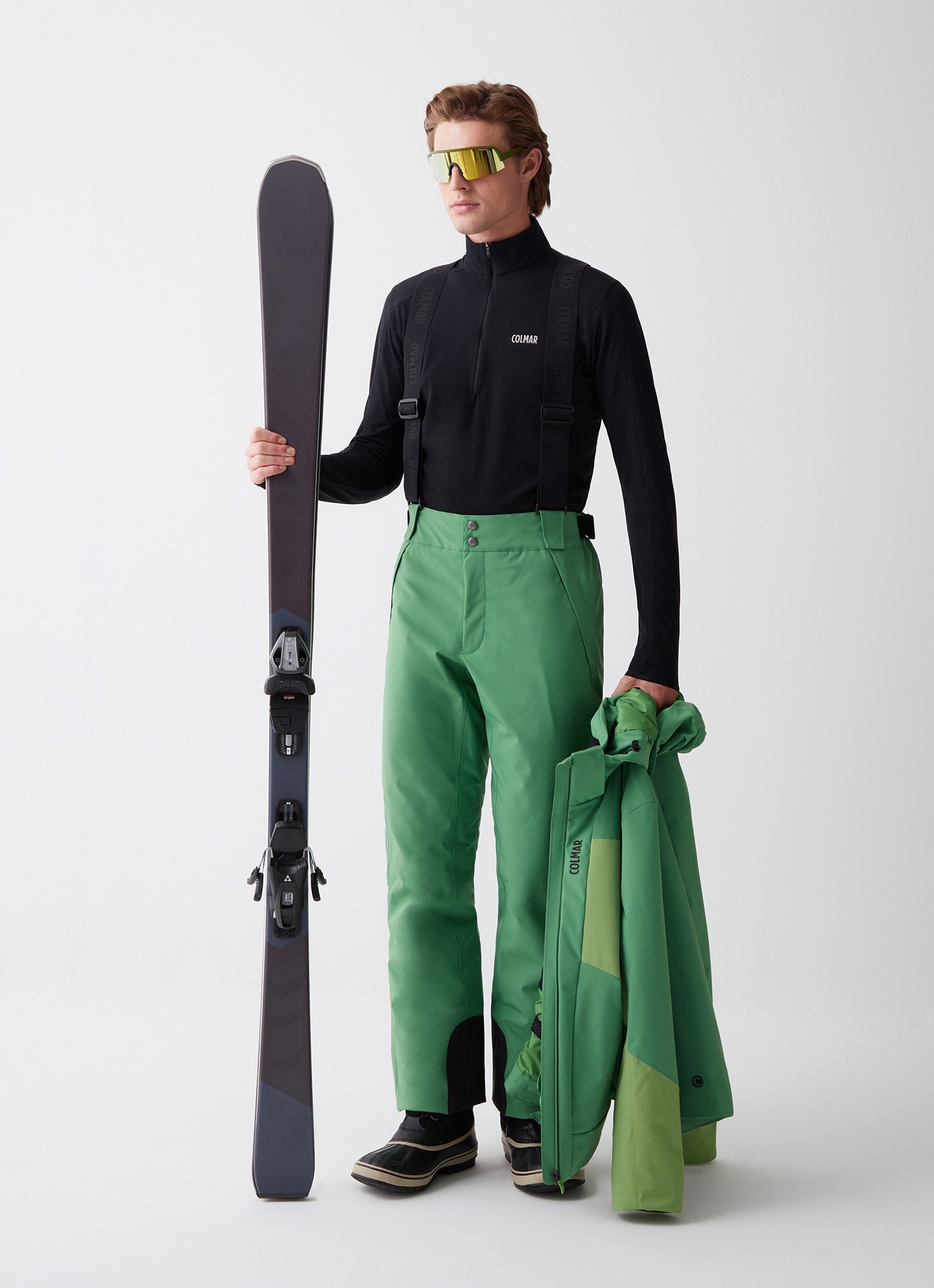 Colmar, Wattierte Ski-latzhose, Farbe: Brasil Grün, Größe: 50