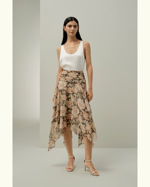 LILYSILK Seide R?cke Hergestellt Aus Liberty-Stoff Must-Have Für Den Urlaub Und Partys Mohnparade 32/34 DE