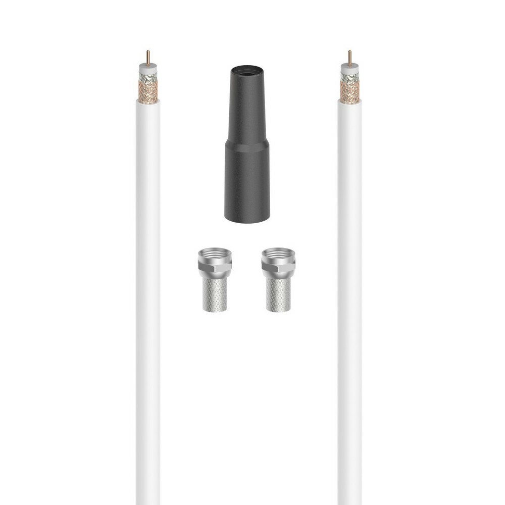 Hama Koaxialkabel 10 m Koaxial Weiß