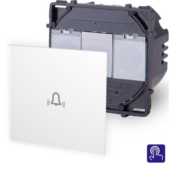 1-faches Türklingel Modul Touch Weiß LXK-701B-11