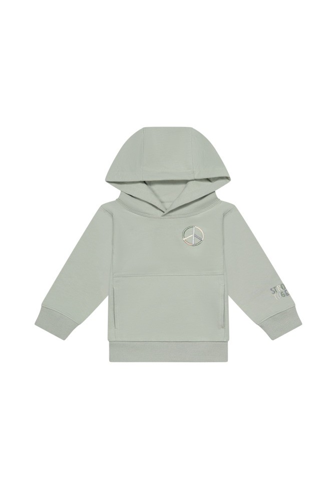 Leevje Unisex Oversized Hoodie 'peace' - soft green / 110/116