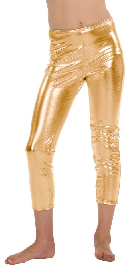 Glänzende Kinder Leggings in Gold