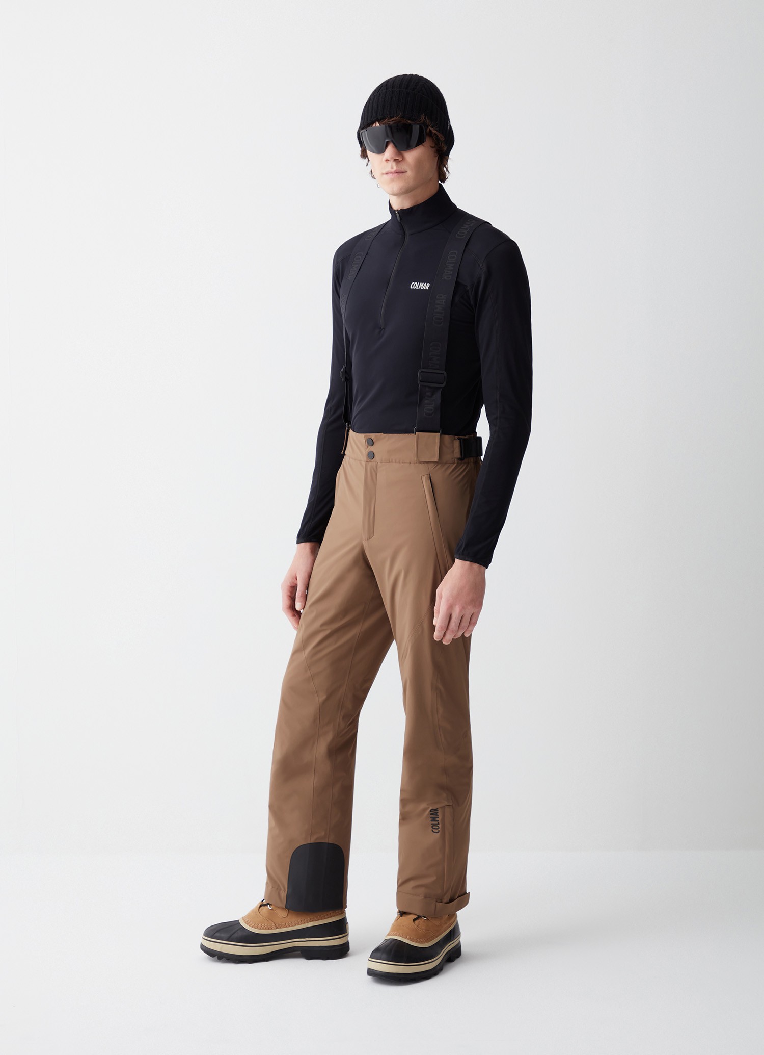 Colmar, Wattierte Ski-latzhose Mit Zwei-wege-stretch, Farbe: Teddy Braun, Größe: 52