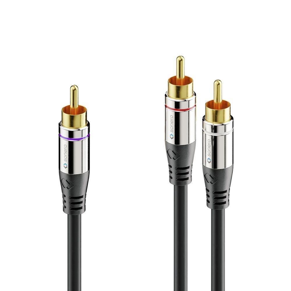 Sonero Cinch auf 2x Cinch Subwoofer Kabel  1,5m