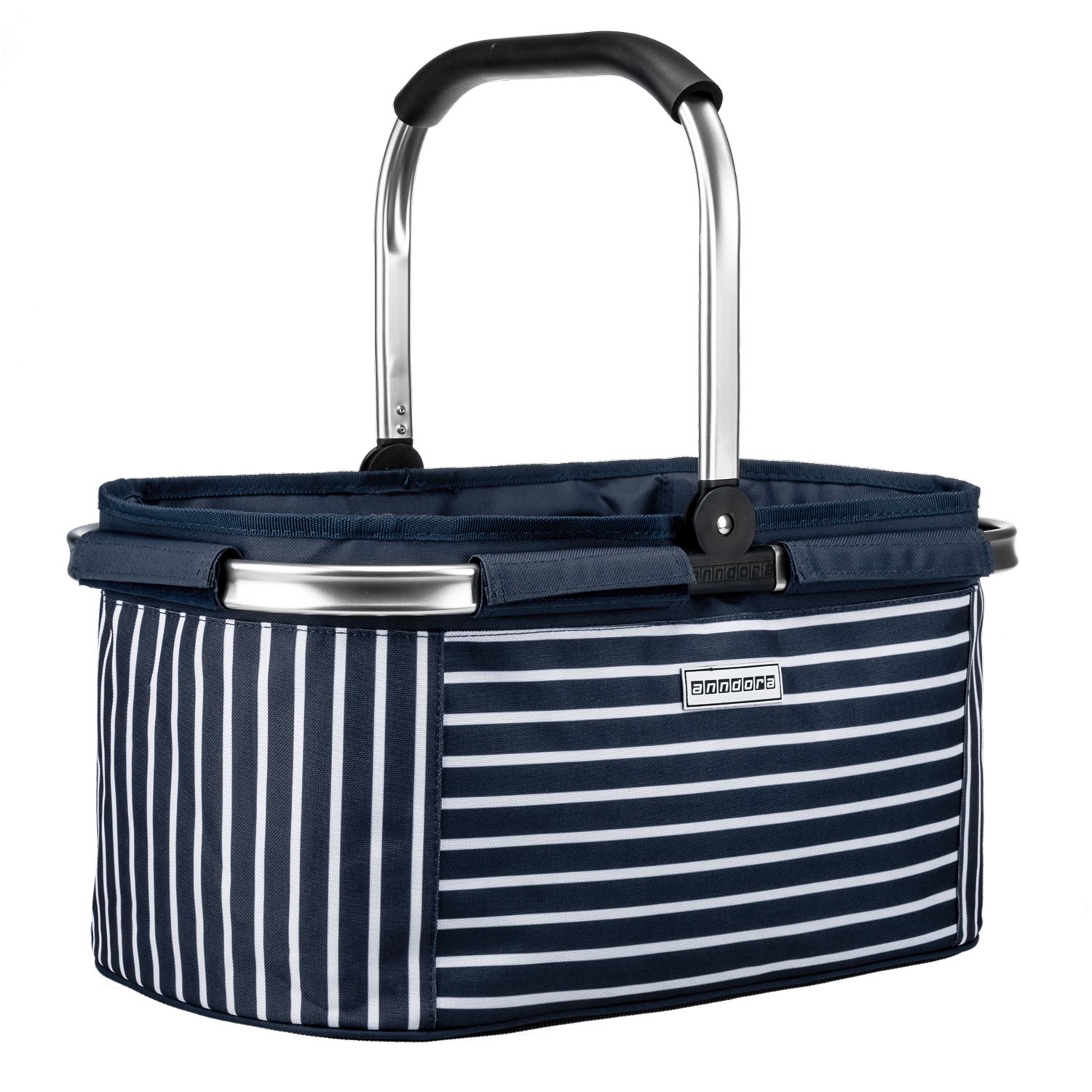 Anndora Einkaufskorb 'Maritim Blue': Stilvoll, geräumig faltbar leicht zu reinigen - AHOI
