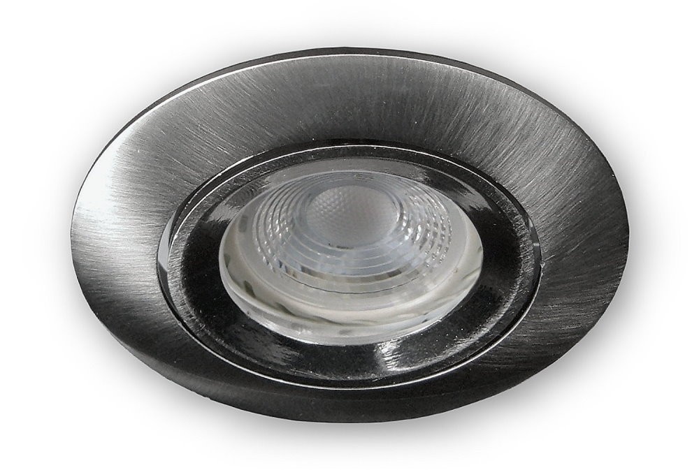 5 x 3W LED Einbaustrahler Set 903 alu geb�rstet 12V warmweiss
