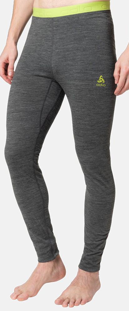 Odlo Performance Wool 150 Tights Herren Funktionsunterhose dark grey melange - sharp green L