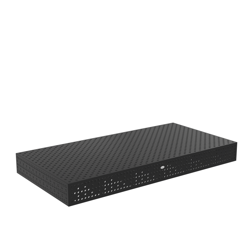 Schweißtisch Professional Extreme 8.8 PLUS - 3000x1500x300 Plasmanitriert - mit Diagonalraster
 + 6x Fuß mit Bodenverankerung 550 für PLUS Tisch