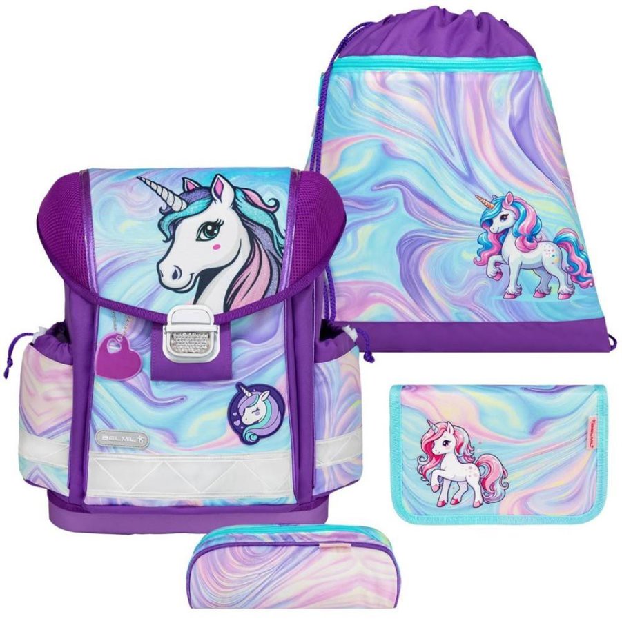 Belmil Schulranzen Set Mädchen Unicorn Dream (Motiv: Einhorn) 