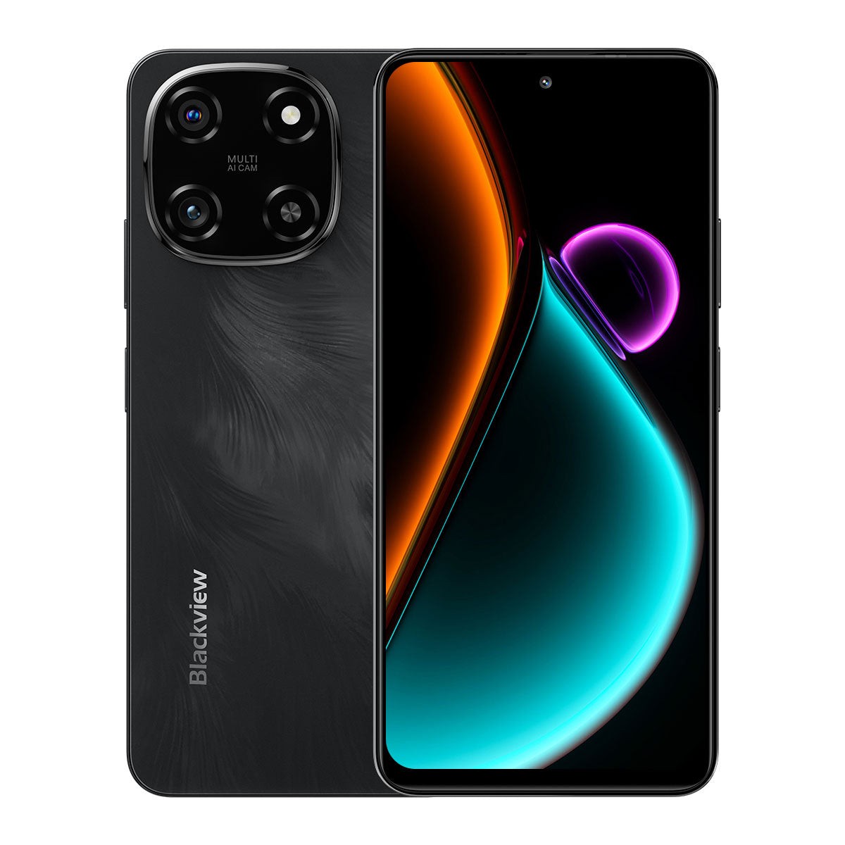 Blackview COLOR 6 - Smartphone 4G MediaTek Helio G81 avec écran 6,67 pouces 90 Hz, 8 Go + 128 Go/256 Go, caméra principale 50 Mpx et caméra selfie 13 Mpx, 8 Go + 128 Go / Noir