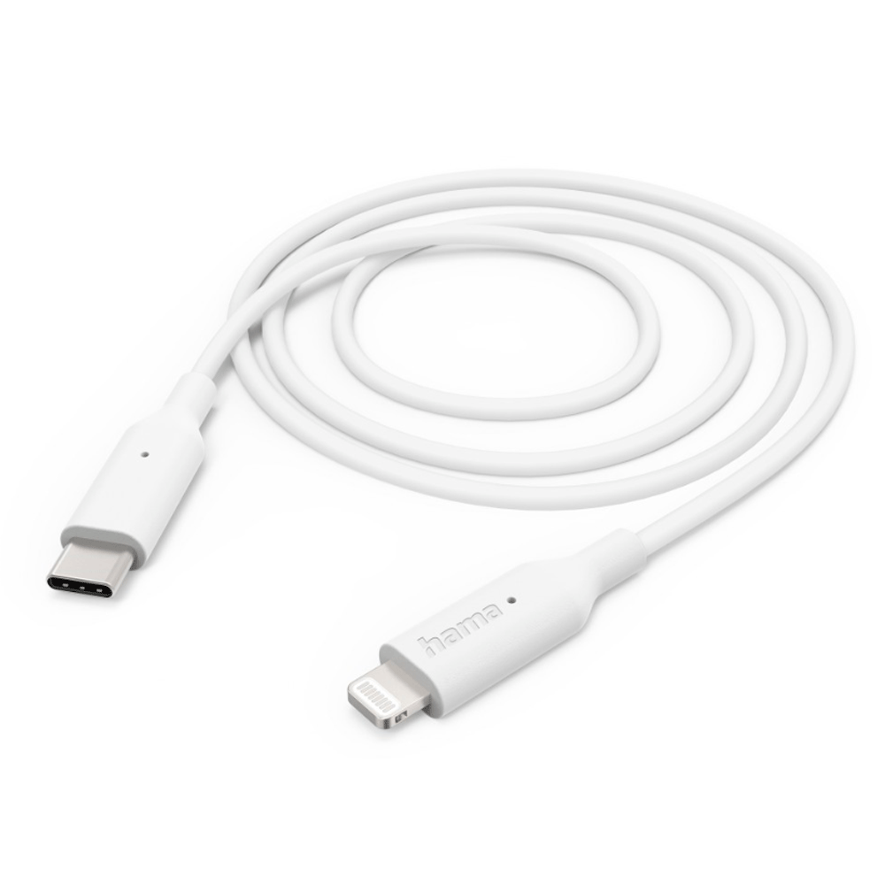 Hama Ladekabel USB-C - Lightning,1 m Weiß