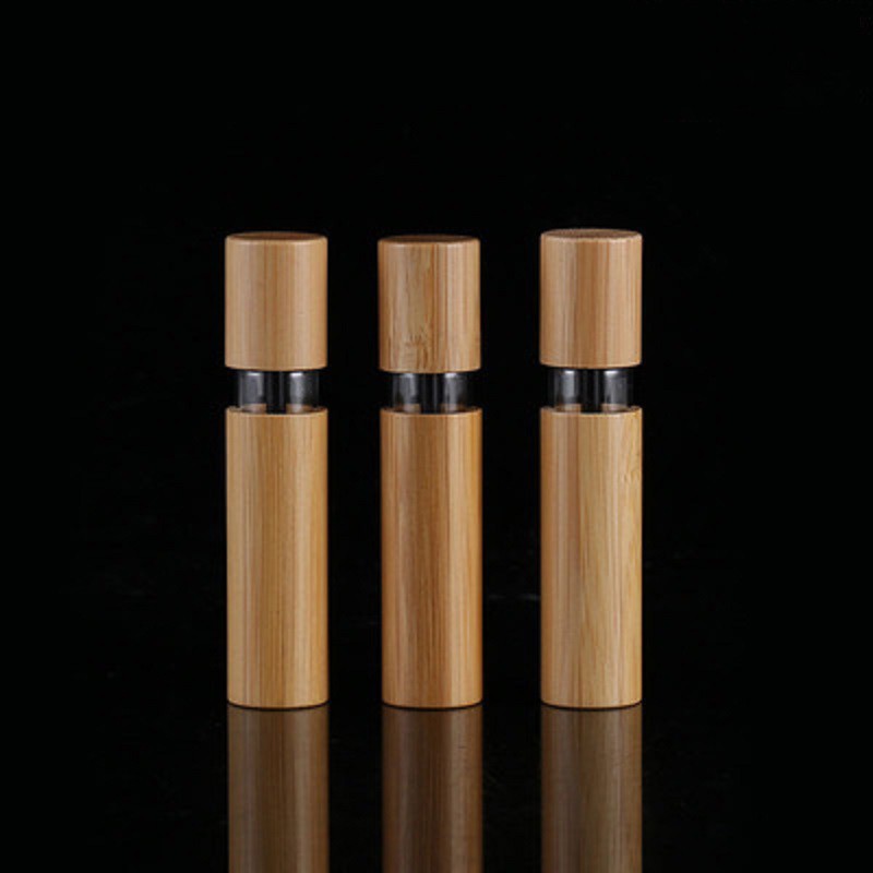 10ml Full Bamboo Mascara Packing Bottle Refillable Tube Mascaras Brush Empty Packaging Cosmetic Container