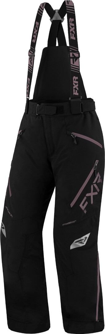 FXR Edge Damen Snowmobil Latzhose, schwarz-lila, Größe 26