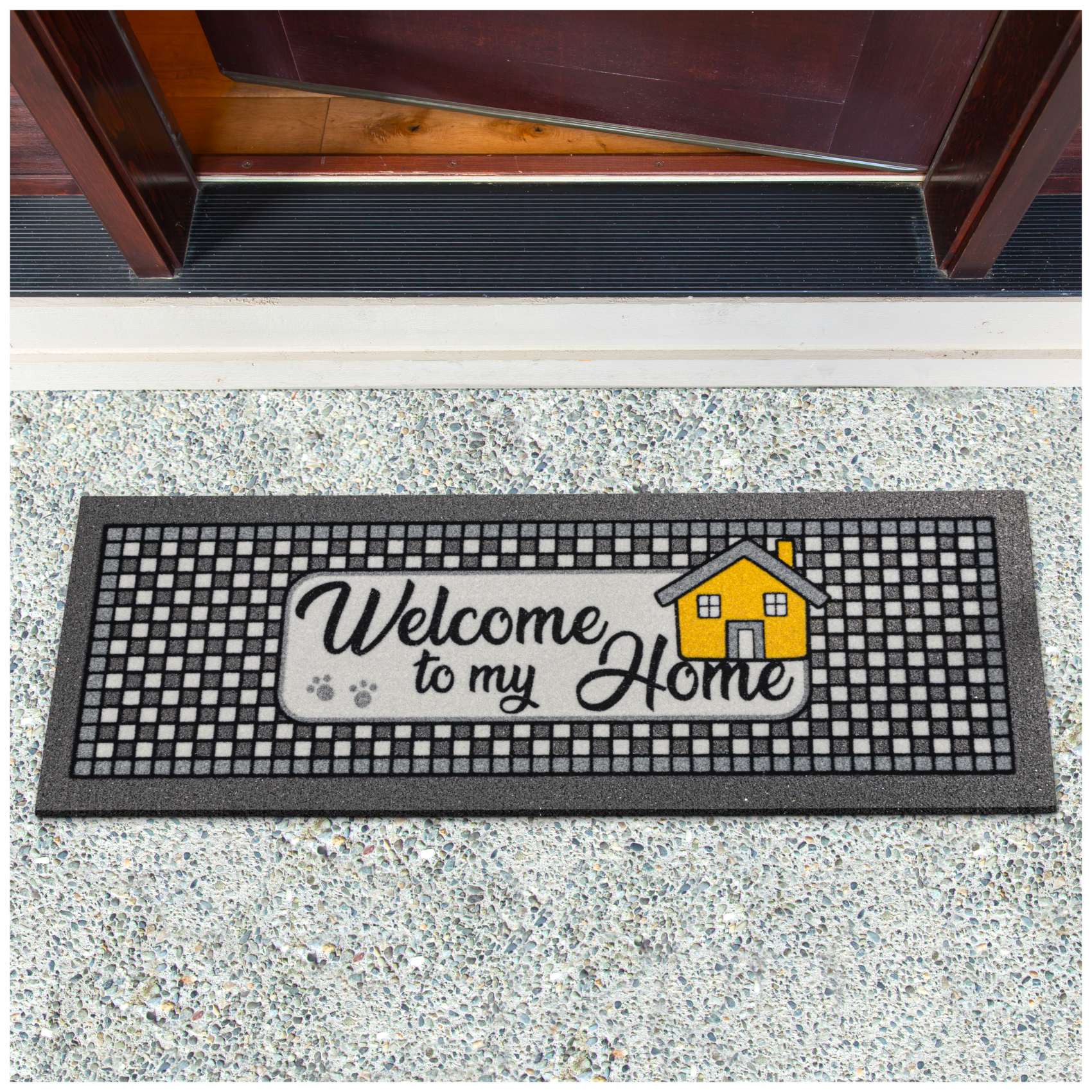Fußmatte Schmutzfangmatte Fußabtreter Sauberlaufmatte 25x68cm, 40x68cm Welcome Home 25x68cm