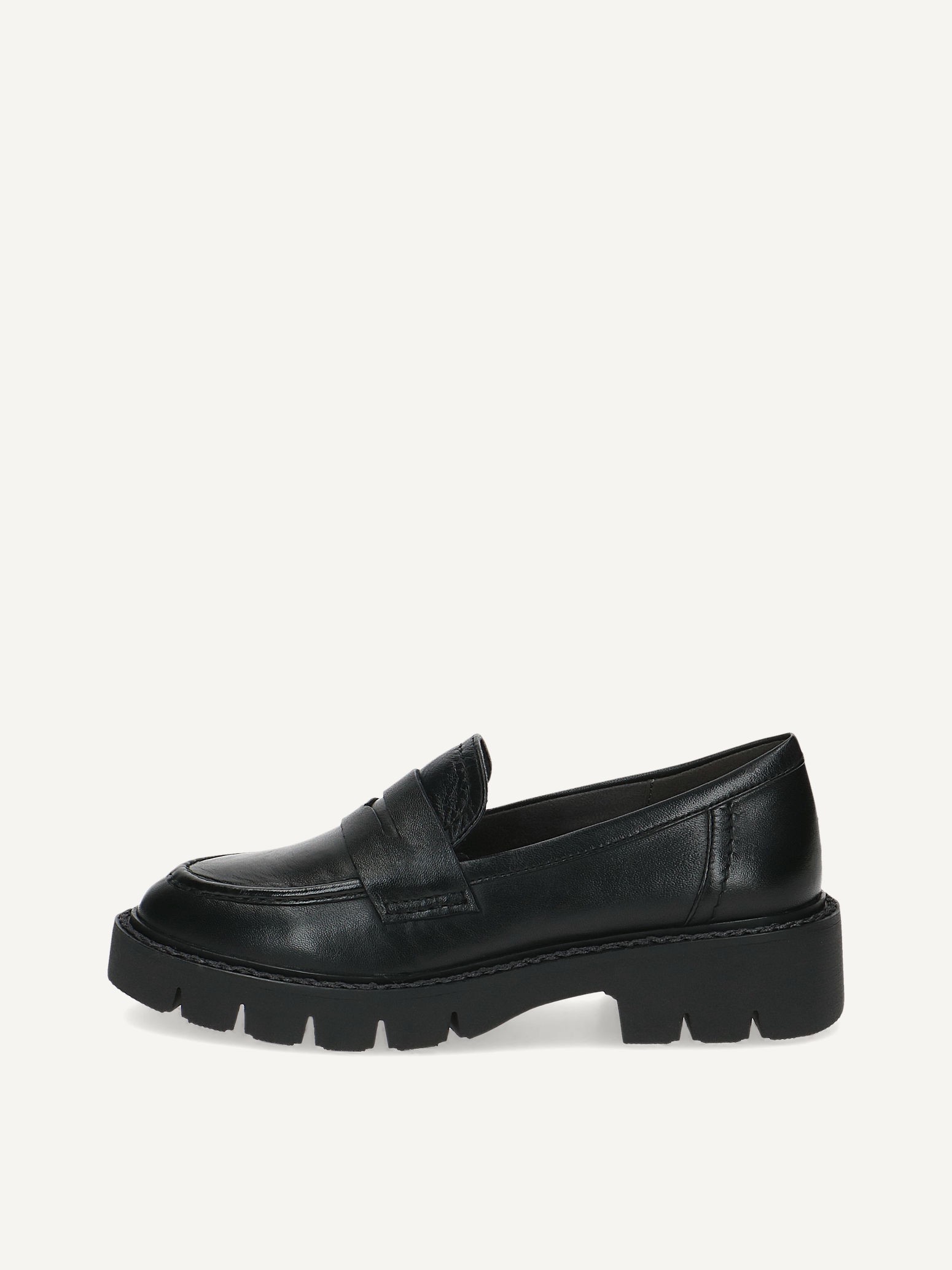 CAPRICE Slipper, schwarz, aus Leder mit Blockabsatz, Gr. 42