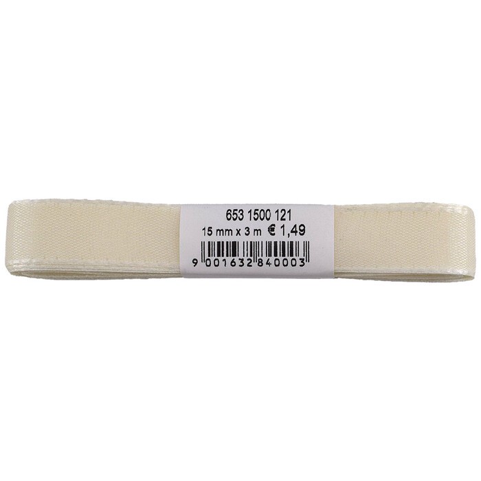 Taftband 15 mm x 3 m creme