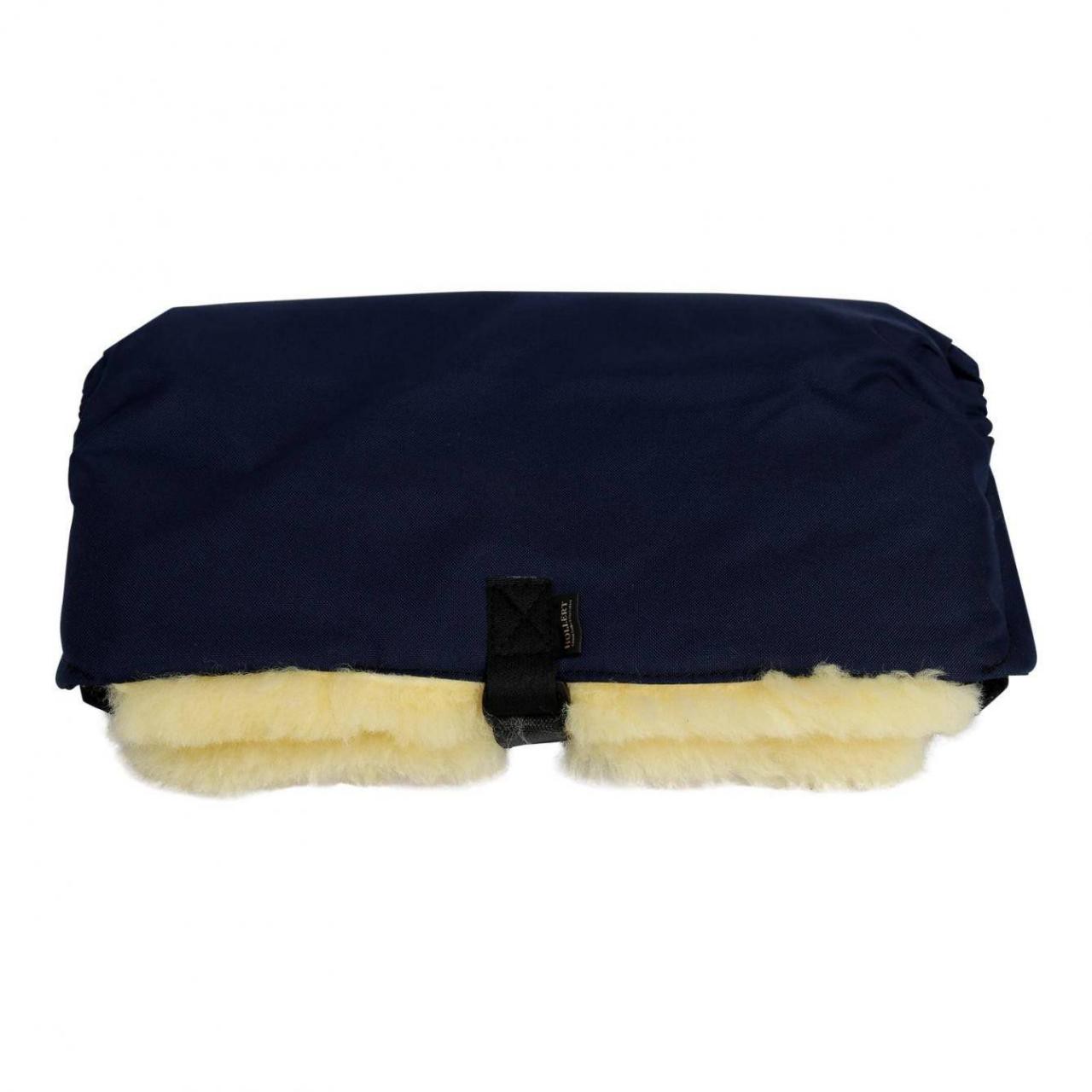 Lammfell - HANDWÄRMER FÜR KINDERWAGEN Farbe: Blau/Gelb
