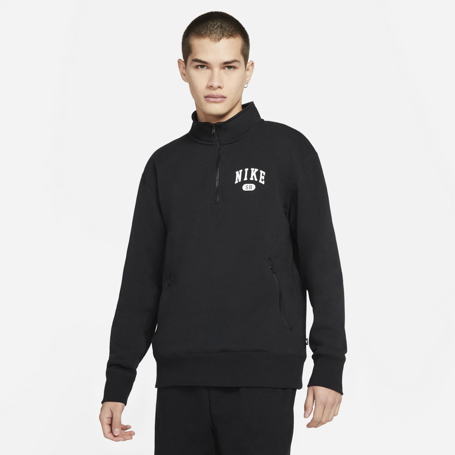 Nike SB Mock-Neck Skate Top Black