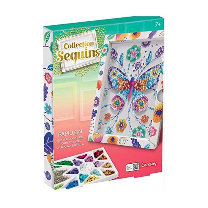 LANSAY Paillettenkunst Schmetterling mehrfarbig