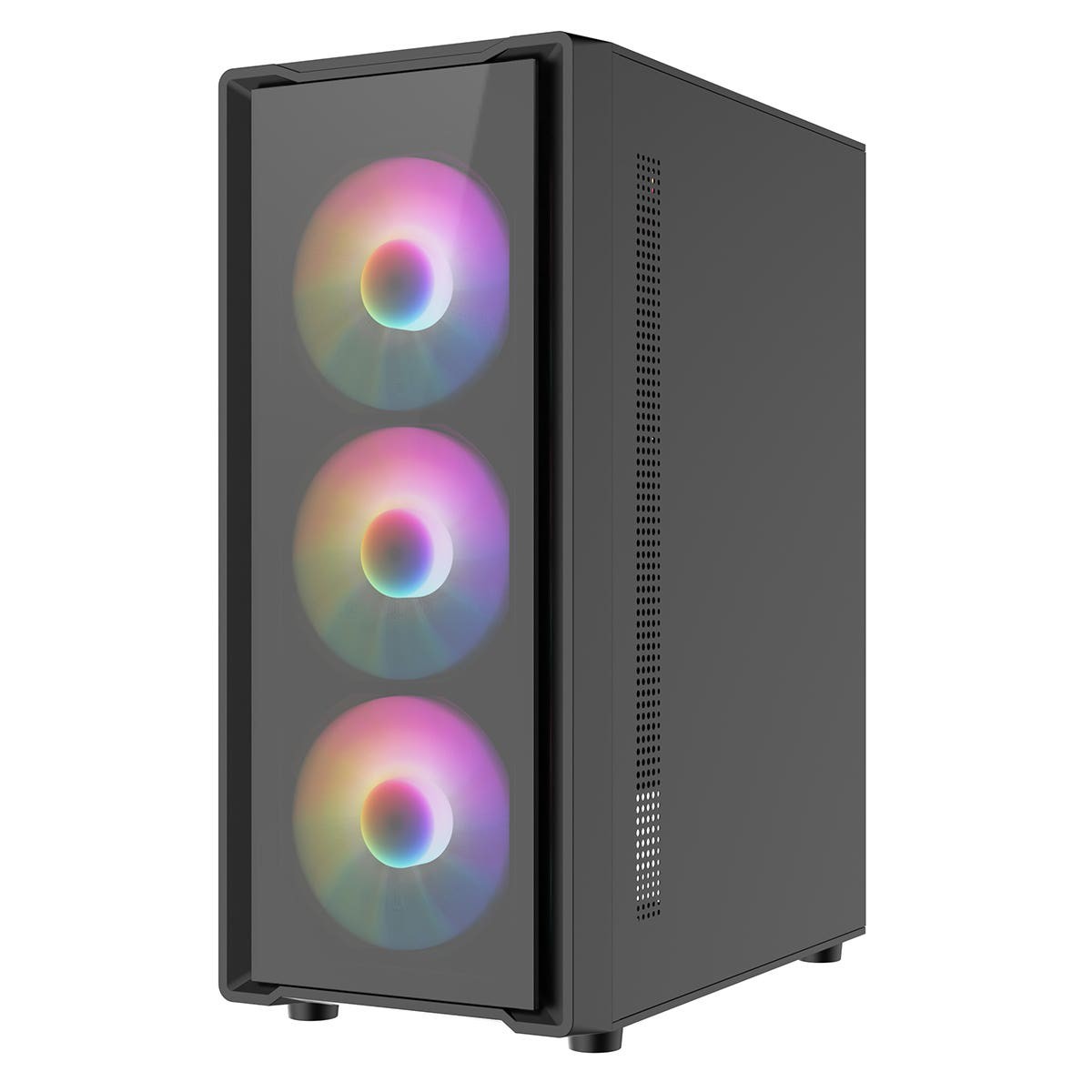 CiT Blade Black Tempered Glass ATX Gaming Case with 6 x Inner-Ring ARGB Fans and 6-Port Hub - CIT-BLADE-B