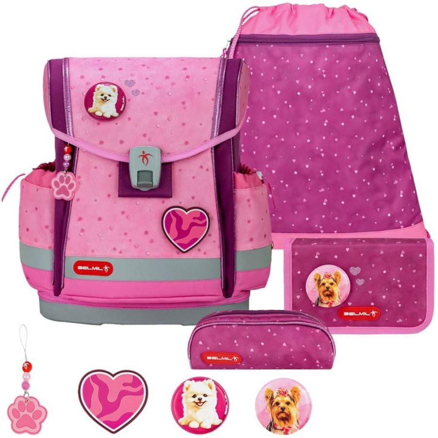 Schulranzen-Set CLASSY-PLUS mit PATCH 5tlg Rosie Hearts