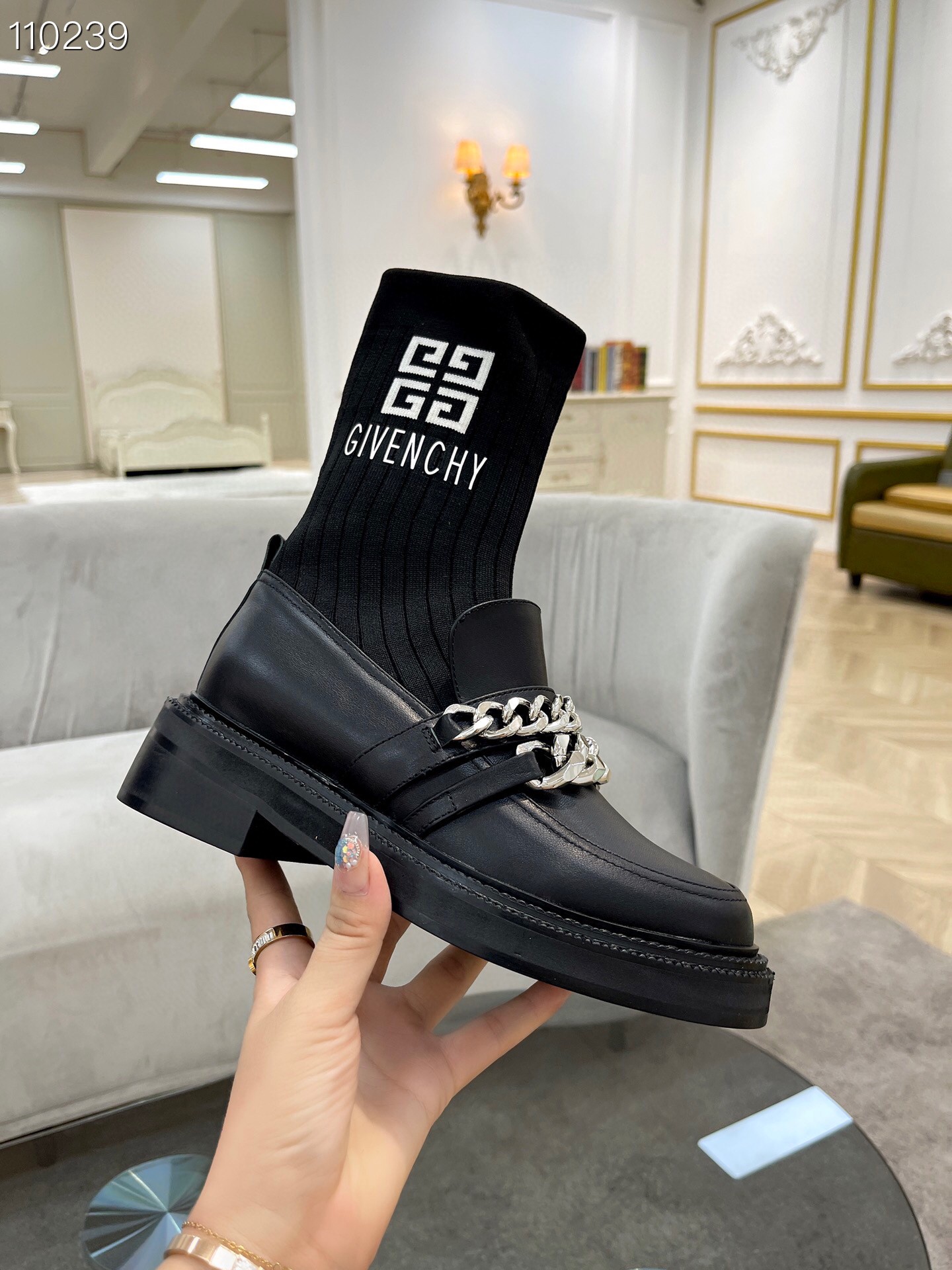 Givenchy Luxury Boots Fashion Ladies Designer Rubber Outsole Leather Martin Ankle Sex Webbing Non-Slip Wave Colorful Comfortable Exquisite Boots