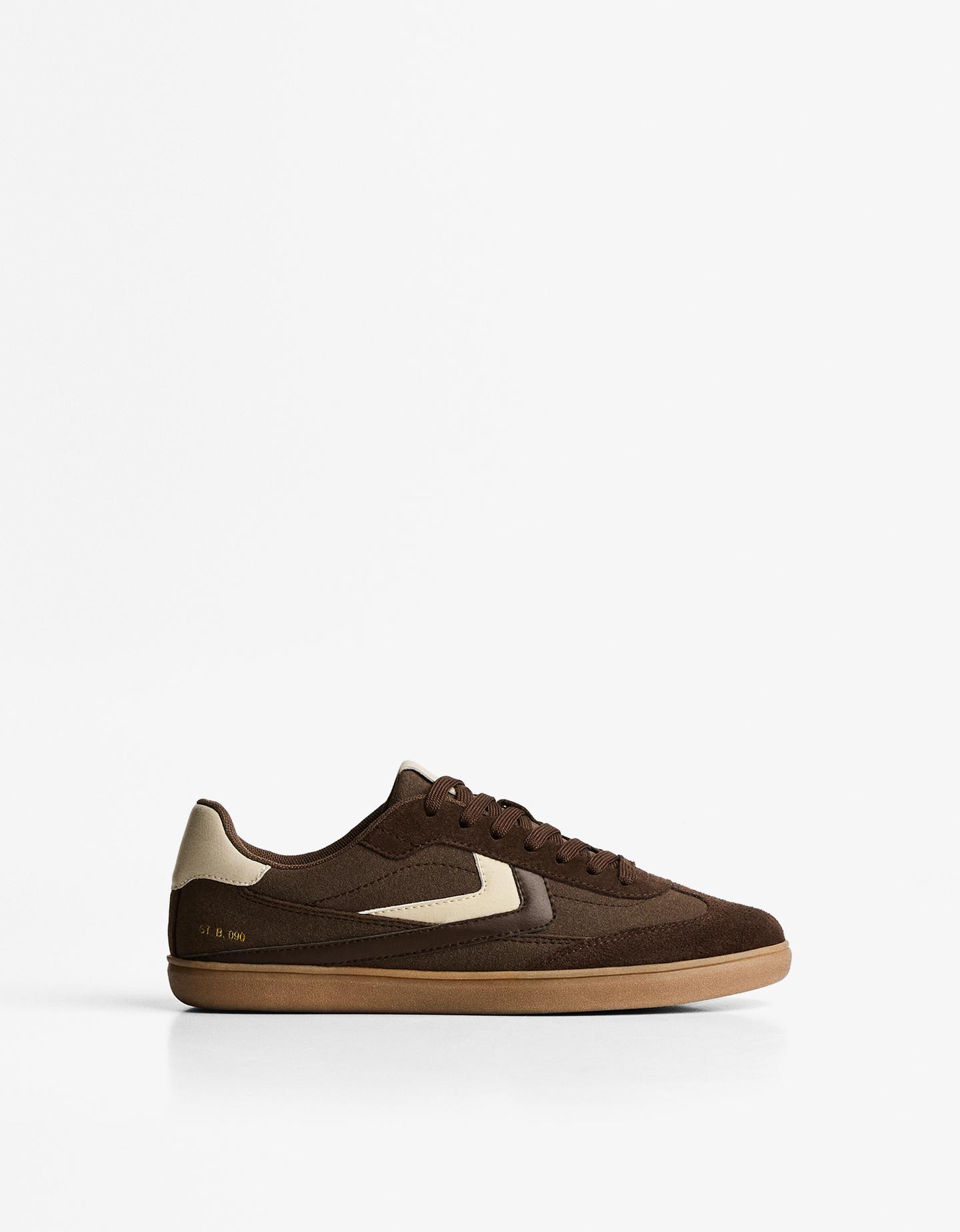Bershka Retro-Sneaker Damen 38 Braun