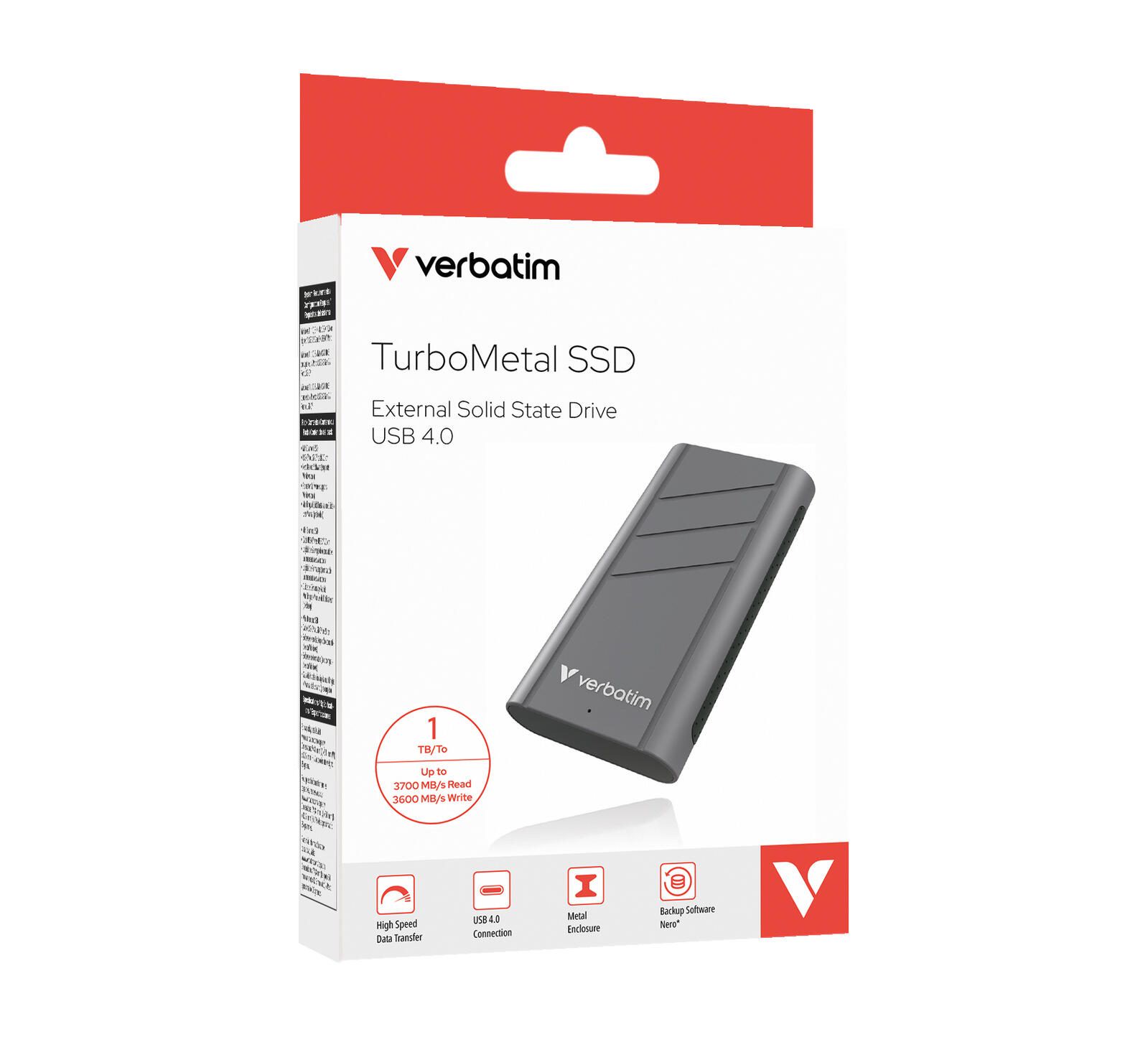 Verbatim TurboMetal  USB 4.0 Externe SSD - 1 TB