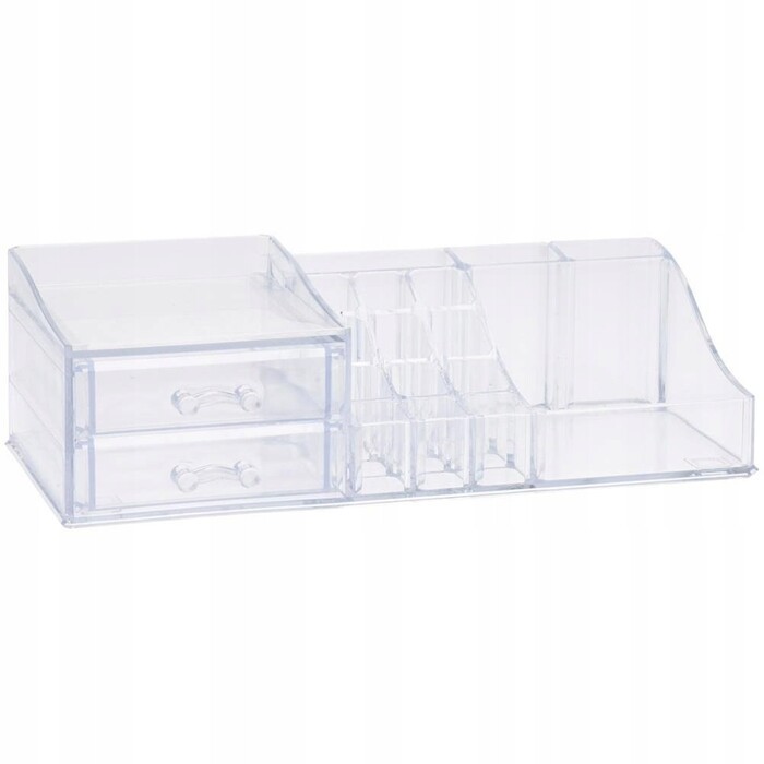 Make-up Organizer mit Laden 30 x 13 x 9 cm transparent