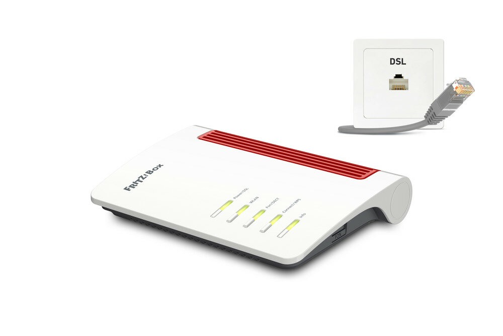 AVM FRITZ!Box 7530 AX WLAN-Router Gigabit Ethernet Dual-Band (2,4 GHz/5 GHz) 3G 4G Weiß