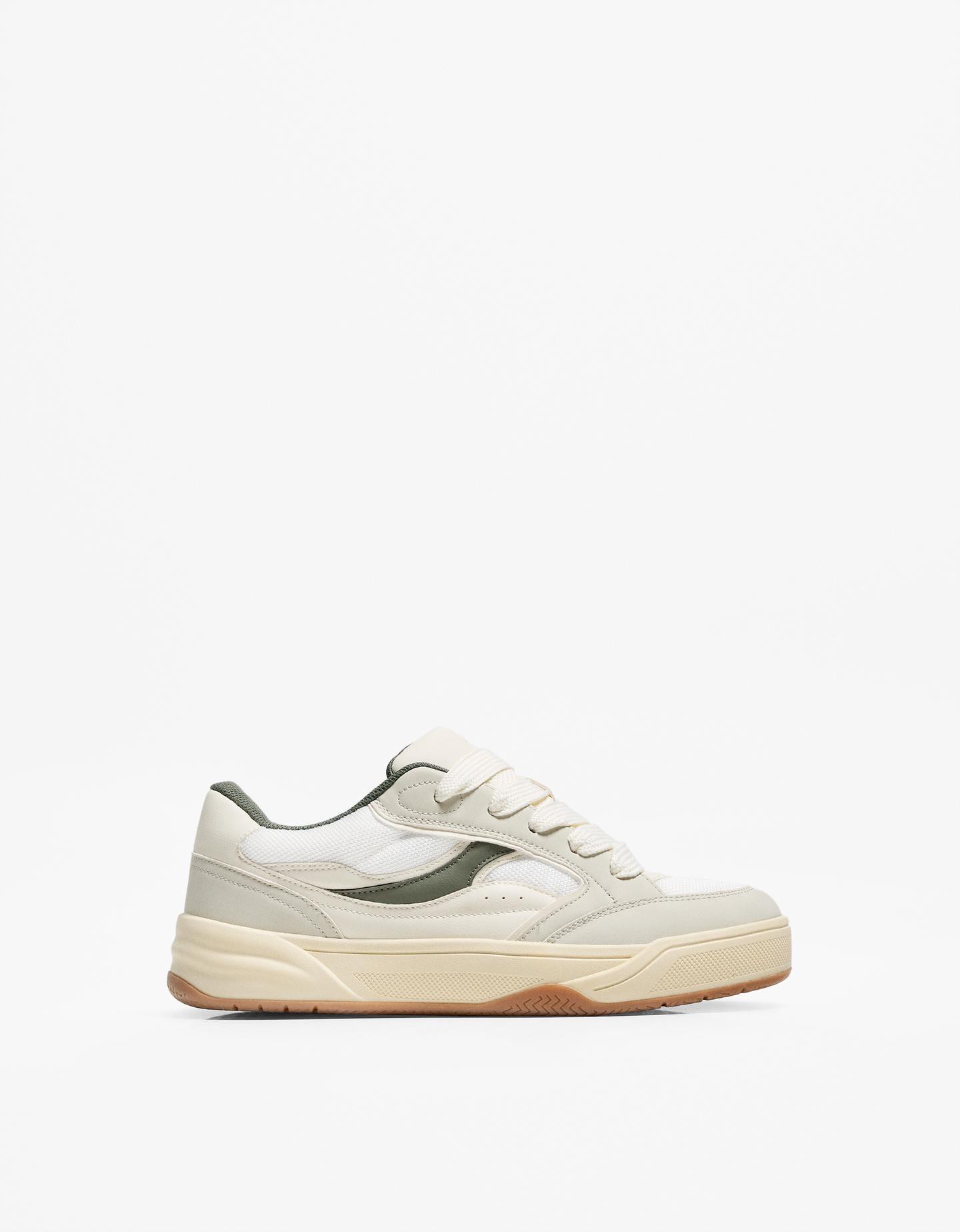 Bershka Skate-Sneaker Herren 46 Weiss