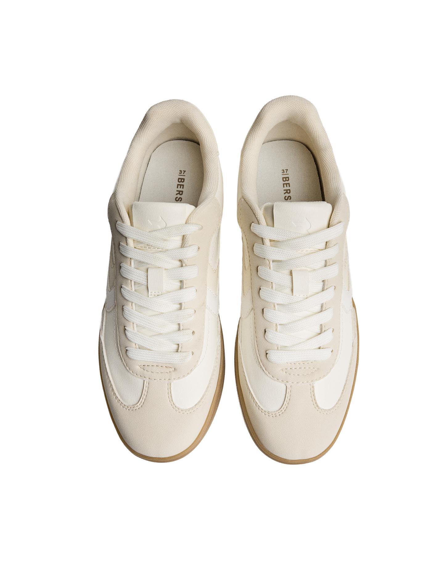 Bershka Retro-Sneaker Damen 38 Weiss