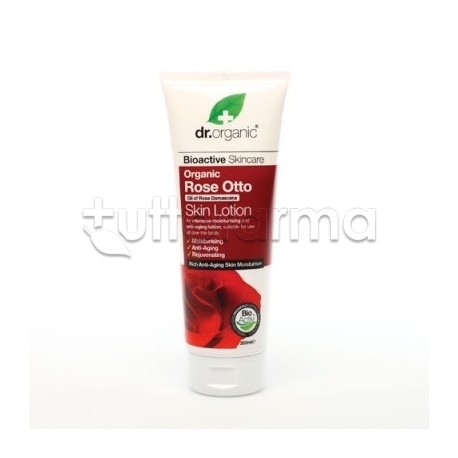 Dr. Organic Rose Otto Skin Lotion idratante e anti-età corpo 200 ml