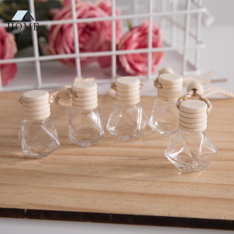 Car perfume bottle car pendant perfume ornament air freshener for essential oils diffuser fragrance empty glass bottle WJY591