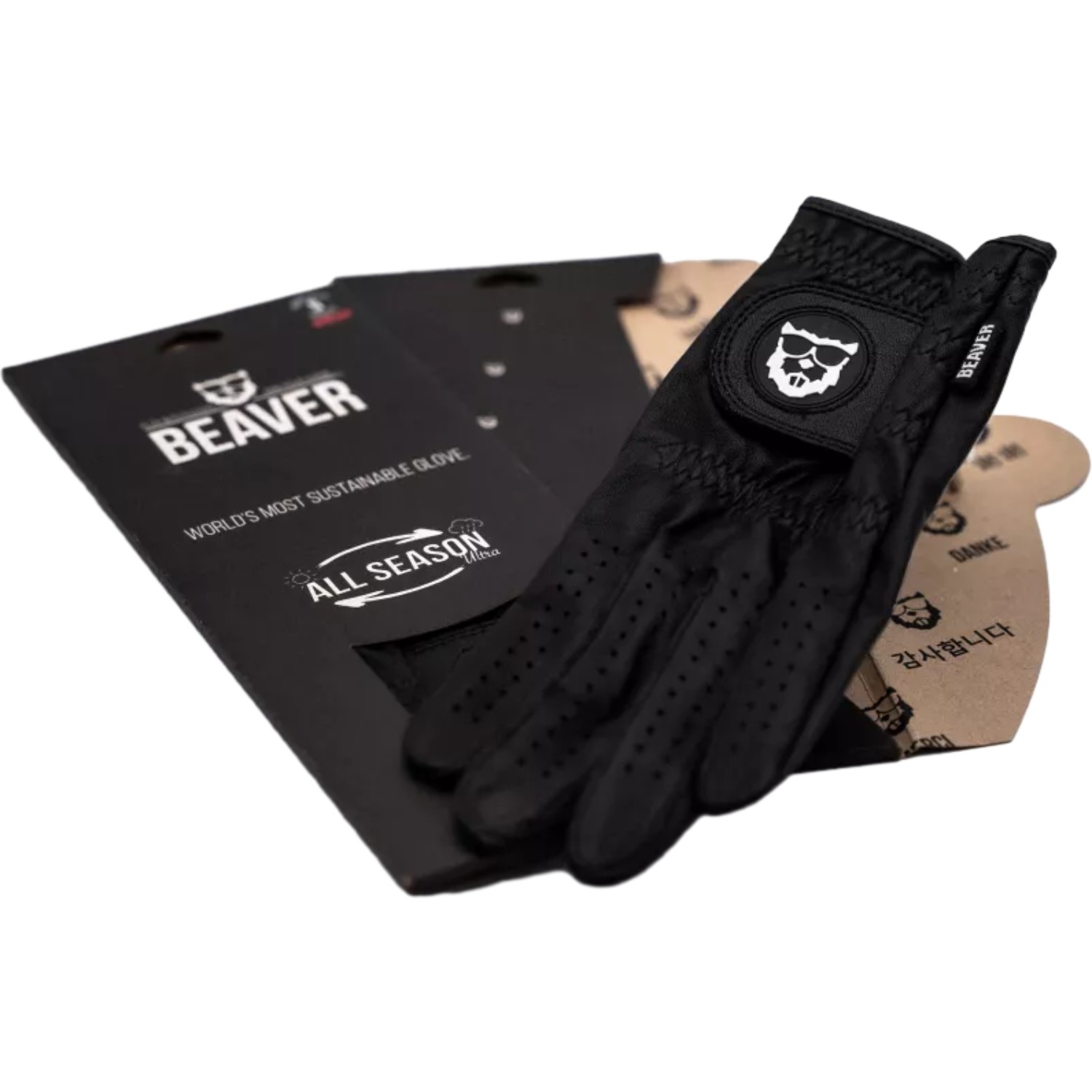 Beaver Golf Handschuh All Weather, schwarz