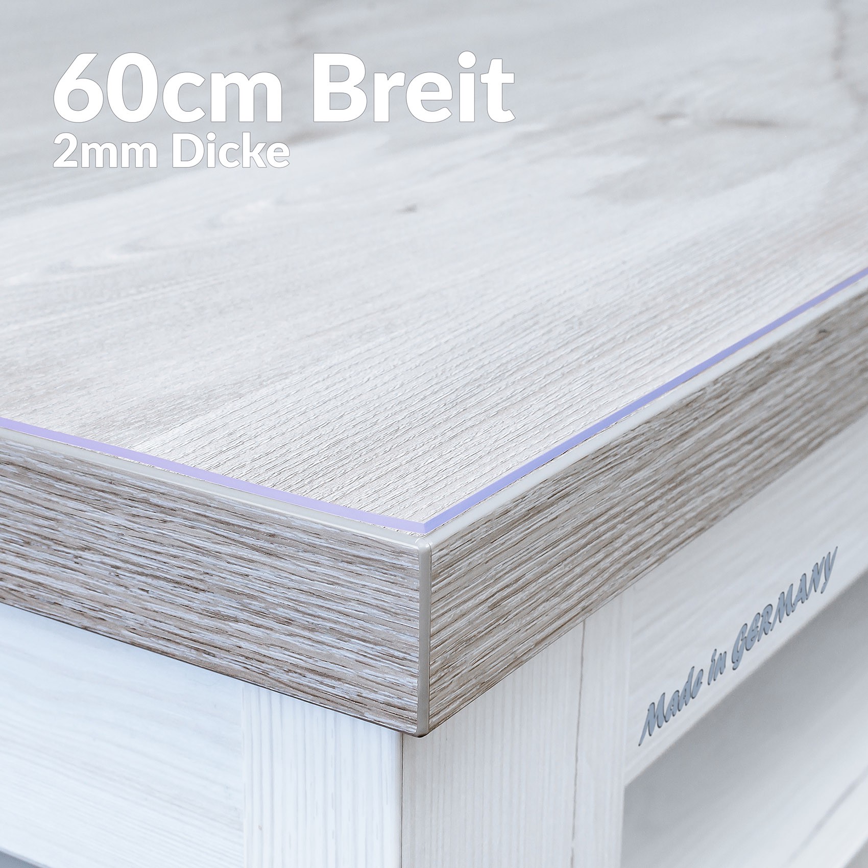 Tischschutzfolie 2mm 60cm Breite Schutzfolie durchsichtig transparent Tischfolie 100x60cm