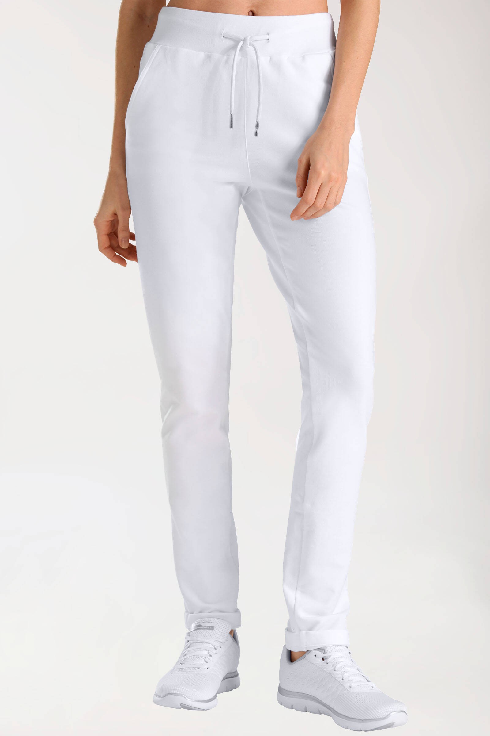 Sweathose Damen Schlupfhose, Weiß